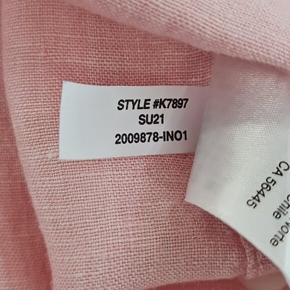 J. Crew 100% Irish Linen Button Down Shirt Men's L Pink Baird McNutt NWOT - Picture 9 of 15